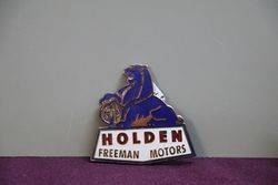 Holden Freeman Motors Badge By Swann and Hudson Melbourne 