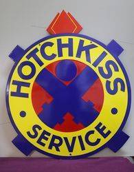 Hotchkiss Service Double Side Enamel Advertising Sign