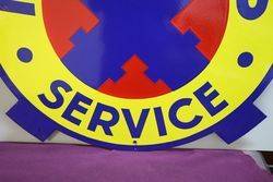 Hotchkiss Service Double Side Enamel Advertising Sign