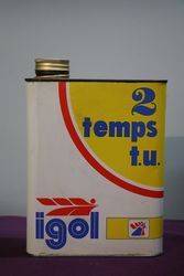 Igol 2 Temps t.u. 2 Litres Motor Oil Tin 