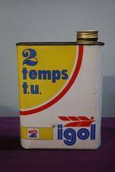 Igol 2 Temps tu 2 Litres Motor Oil Tin 