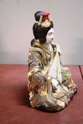 Japanese Porcelain Seated Geisha Girl 