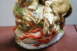 Japanese Porcelain Tiger and Dragon 