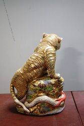 Japanese Porcelain Tiger and Dragon 