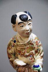 Japanese Satsuma Porcelain Figure of a Boy 