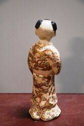 Japanese Satsuma Porcelain Figure of a Boy 