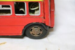 Japanese Tin Double Decker Bus by Asakusa Toys