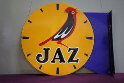 Jaz Clock Double Side Enamel Advertising Sign