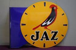 Jaz Clock Double Side Enamel Advertising Sign