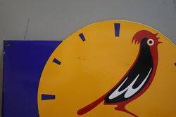 Jaz Clock Double Sided Enamel Advertising Sign