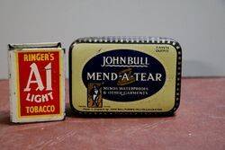 John Bull Mend-A-Tear Fawn Outfit Tin.