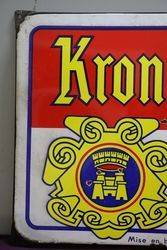 Kronenbourg Beer Enamel Advertising Sign 