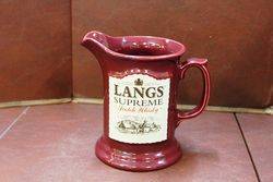 Langs Supreme Scotch Whiskey Pub Jug