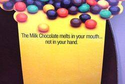 Large MandMs Advertising Card