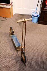 Large Vintage Childs Scooter with Brake Stand