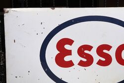 Large Vintage ESSO Enamel Advertising Sign 