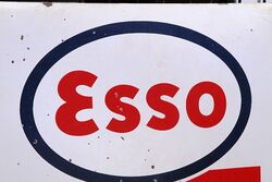 Large Vintage ESSO Enamel Advertising Sign 