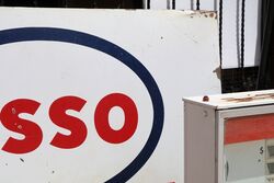 Large Vintage ESSO Enamel Advertising Sign 