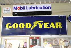 Large Vintage Good Year Enamel Advertising Sign