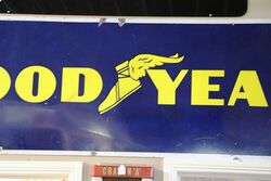 Large Vintage Good Year Enamel Advertising Sign