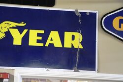 Large Vintage Good Year Enamel Advertising Sign