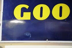 Large Vintage Good Year Enamel Advertising Sign
