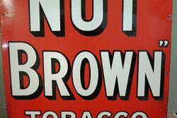 Large Vintage Nut Brown Tobacco Advertising Sign 
