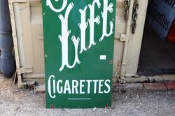 Large Vintage Playerand39s Country Life Cigarettes Enamel Sign 