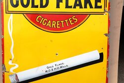 Large Vintage Willsand39s Gold Flake Enamel Advertising 