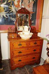 Late Victorian Cedar 5 Drawer Dressing Chest. #