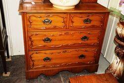 Late Victorian Cedar 5 Drawer Dressing Chest 