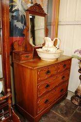 Late Victorian Cedar 5 Drawer Dressing Chest 