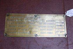 Leyland Brass ID Plaque