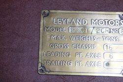 Leyland Brass ID Plaque