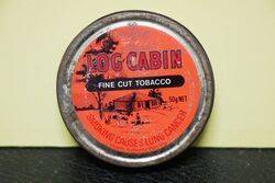 Log Cabin Tobacco Round Tin