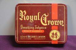 Louis DObbelmann Royal Crown  Ready Rubbed Tobacco Tin