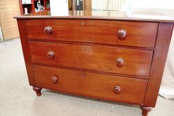 Lovely Antique Australian Cedar Chest of 3 Drawers 