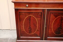 Lovely Georgian Revival Mahogany Inlaid 2 Door Bookcase 