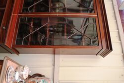 Lovely Georgian Revival Mahogany Inlaid 2 Door Bookcase 