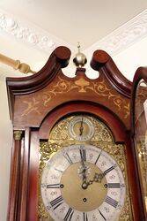 Lovely Quality Late Victorian Inlaid Walnut Longcase Clock 