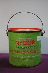 Maclaren's Nybor Antiseptic Cattle Ointment Pictorial 4 Lb Farming  Tin 