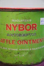 Maclarenand39s Nybor Antiseptic Cattle Ointment Pictorial 4 Lb Farming  Tin 