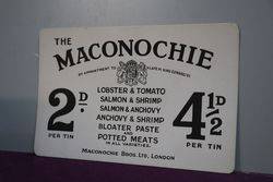 Maconochie Ration Dinner Meal Ad Card