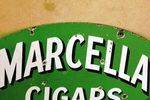 Marcella Cigars Double Sided Enamel Sign