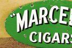 Marcella Cigars Double Sided Enamel Sign