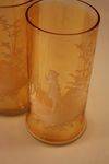 Mary Gregory Set of 6 Amber Tumblers