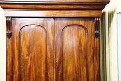 Mid Victorian Mahogany 2 Door 4 Drawer Linen Press 