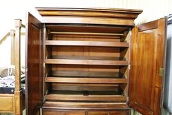 Mid Victorian Mahogany 2 Door 4 Drawer Linen Press 