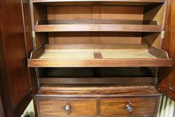 Mid Victorian Mahogany 2 Door 4 Drawer Linen Press 