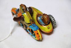 Miniature 1950and39s ZZ Toys Motorcycle and Sidecar